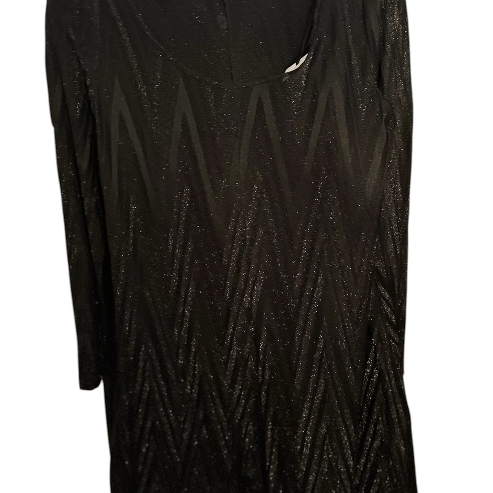 Missoni eloquent black dress with gold thread accent